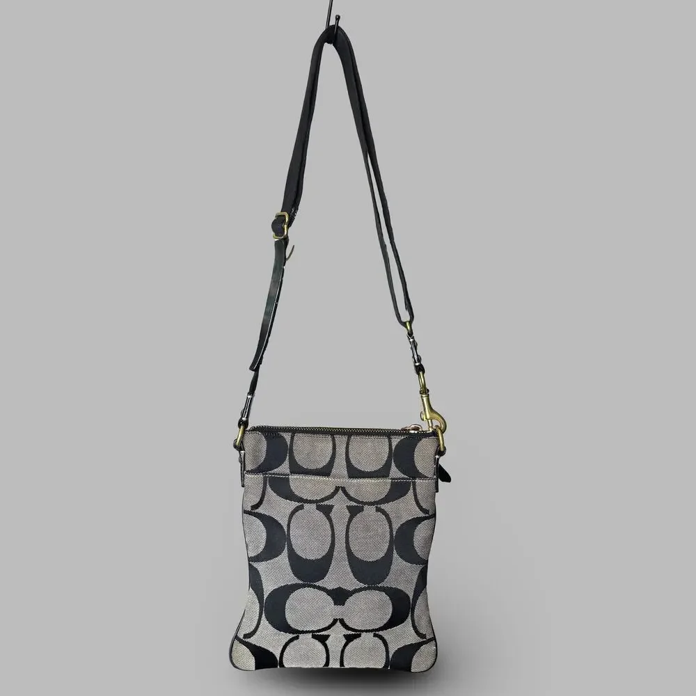Coach Signature Jacquard Stripe Swingpack Crossbody Bag